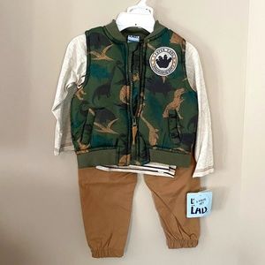 "Super Cool Rawrsome Boy" 3 Piece Outfit